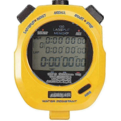 Ultrak 495-100 Dual Split Memory Stopwatch-Yellow