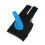 Linke Hand 3-Finger-Nylon-Pool-Handschuh, elastisch, blau 1