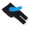 Linke Hand 3-Finger-Nylon-Pool-Handschuh, elastisch, blau 13