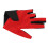 Linke Hand Pool-Handschuh Nylon 5-Finger universell rot 13