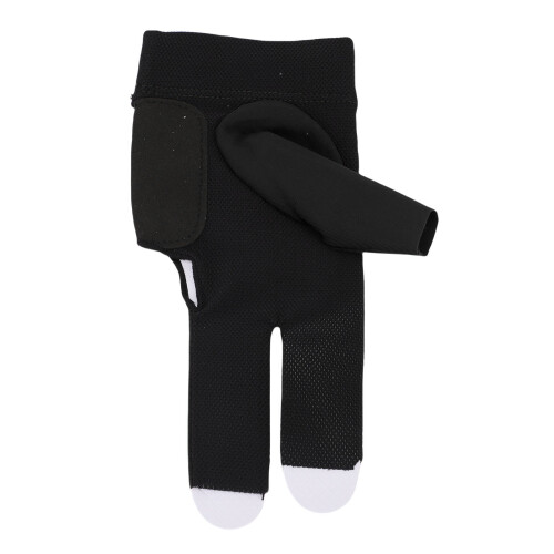 Linke Hand Poolhandschuh 3-Finger Nylon schwarz