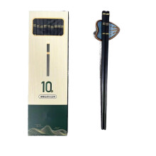 Heat Resistant Metal Chopsticks Set with Elegant Gold Detailing, Durable Alloy, Reusable