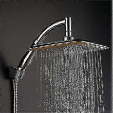 360 Swivel Joint 9 Inch Square Rainfall Overhead Shower Head with Ionic Filtration,High Pressure Saving 26s