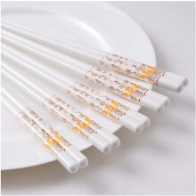 Ceramic Chopsticks 10 Pairs White Porcelain 24cm Reusable Dishwasher Safe Ergonomic Grip