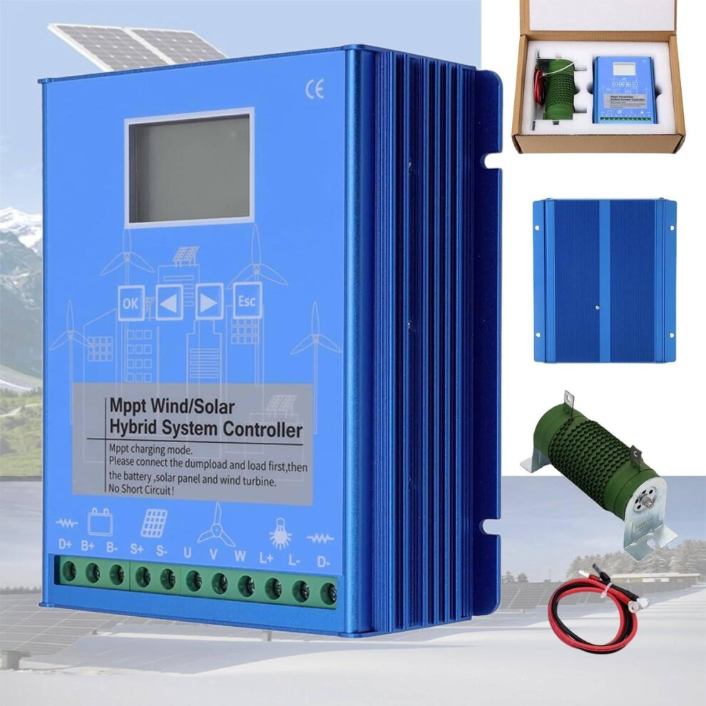 Wind Solar Hybrid Mppt Charge Controller 12000W With Dump Load For 12V 24V Offgrid Battery 9113335291911