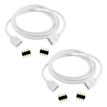 2pcs 1m RGB LED Strip Extension Cable 4 Pin Connector for 5050 3528 2835 Lights