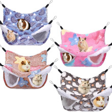 Sugar Glider Hammock Warm DoubleLayer Flannel Small Pet Hanging Bed for Hamsters and Squirrels