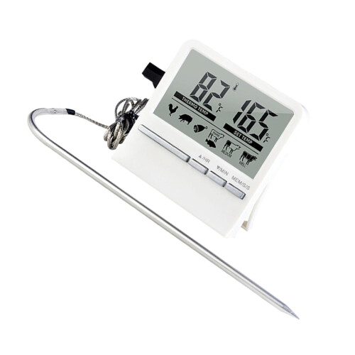Meat Thermometer with Long Probe and Digital Kitchen Timer for Accurate Grilling and Cooking 2