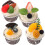 Artificial Cupcake Models Cake Decoration for Display 4Pcs Set 4