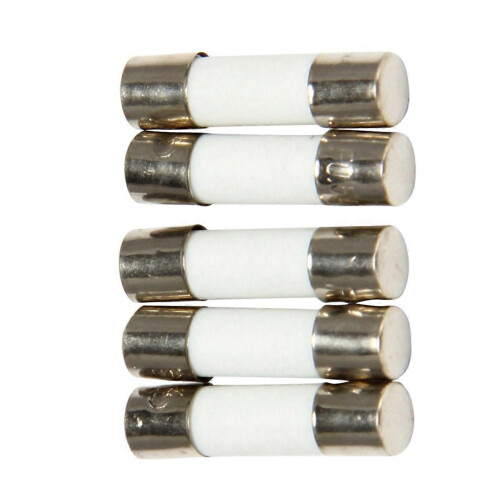 30Pcs 250V 0.5A 500mA Κεραμικές ασφάλειες γρήγορης εμφύσησης Σωλήνες 5mm X 20mm