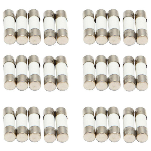 30Pcs 250V 0.5A 500mA Κεραμικές ασφάλειες γρήγορης εμφύσησης Σωλήνες 5mm X 20mm 2