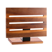 Wooden Knife Block Holder with Foldable SpaceSaving Design and Large Kitchen Organizer Capacity