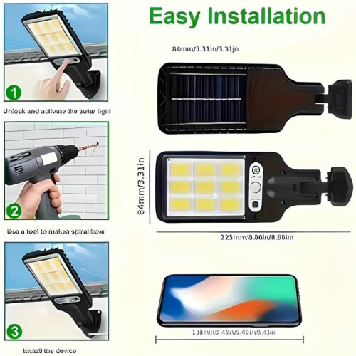 Solar Powered Outdoor LED Wall Light with Smart Motion Sensor and Adjustable Lighting Angle 2
