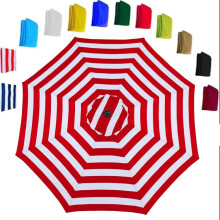 Patio Umbrella Replacement Canopy UV Resistant Waterproof Cover for 6 Ribs 8.8ft Red White