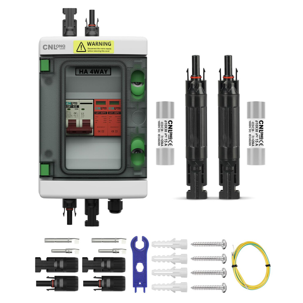 Dc Solar Disconnect Switch 32A Dc500v Circuit Breaker With Type 2 Surge Protection Ip65 For Solar Panel Systems 9070919369247