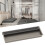 Flush Pull Handles, Embedded Sliding Door Handle for Wardrobe, Modern Simple Door Pull Handle with Embedded Drawer Handle, Alloy Leather Material for 3