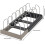 Adjustable Expandable Pan Organizer Rack with NonSlip Base, SpaceSaving Grey Kitchen Cookware Storage 3