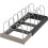 Adjustable Expandable Pan Organizer Rack with NonSlip Base, SpaceSaving Grey Kitchen Cookware Storage 4
