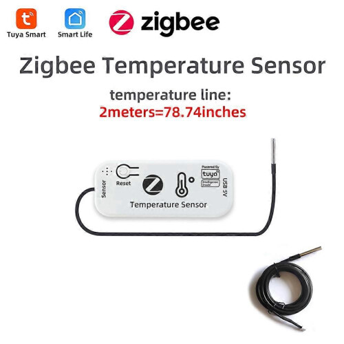TUYA Zigbee Temperatursensor APP Fernmonitor Tuya wasserdichter Temperatursensor Smart Home 2M 1