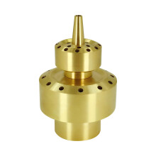 Brass Fountain Nozzle 2Layer MultiJet Gold Finish for Garden Pond and Courtyard DN40 1.5 Inch