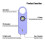 PA300 Personal Alarm 135dB Self Defense Device Pull Pin Vibration Sensing Dual Mode Alert 2
