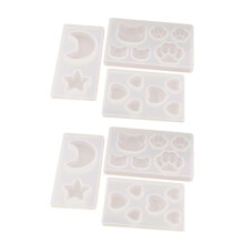 6X Cat Bear Paw Heart Moon Star Silikonform Harz Silikonform Handgefertigter DIY-Schmuck Herstellung von Epoxidharzformen
