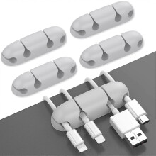 3-Pack-Kabelhalter für den Schreibtisch, starker Klebekabelhalter, Kabelklammer, Organnizer zum Organisieren von USB-Kabeln/Stromkabel