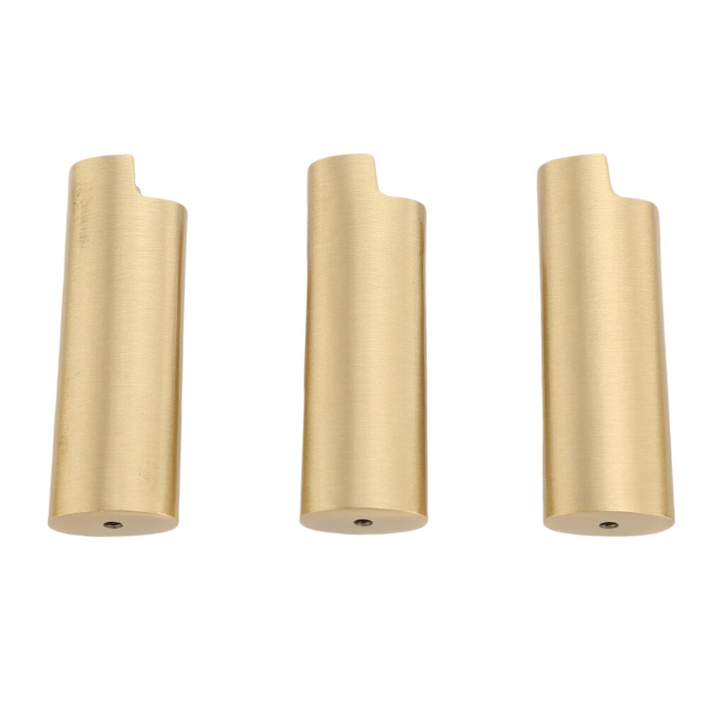 Golden 3Pcs Zinc Alloy Lighter Cases For Travel Bar Party 8Cm