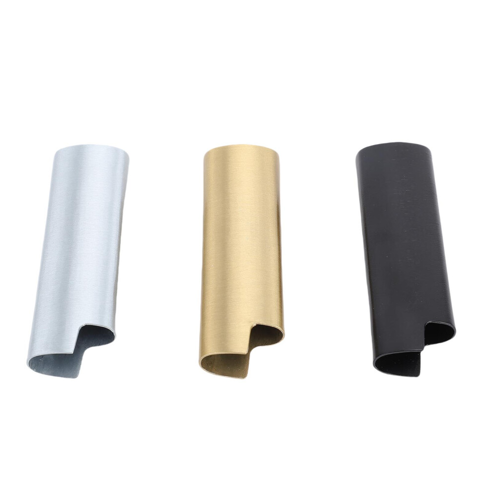 Black/Gold/Silver 3 Pcs Metal Lighter Case Set 8Cm Zinc Alloy