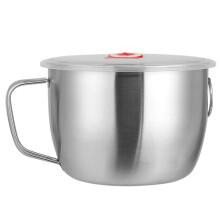 Stainless Steel Mixing Bowl Rust Resistant Easy Clean for Salad Noodles and Kitchen Serving Use