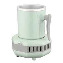 Drink Cooler Mini Fridge with Fast Cooling and Warming for Coffee Beer Home Office Desktop Green