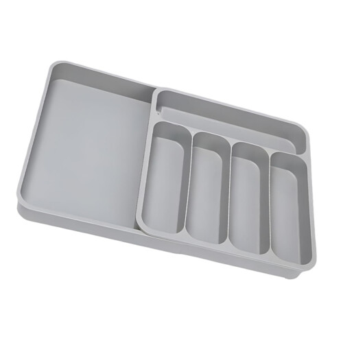 Kitchen Drawer Organizer with MultiCompartment Plastic Cutlery Tray for Easy Kitchen Storage