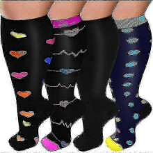 4 paires de chaussettes de compression grande taille pour femmes et hommes, mollets larges 20-30mmhg, chaussettes de soutien extra larges pour infirmi