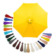 Replacement Parasol Canopy Waterproof UV Resistant Patio Umbrella Cover 3m Yellow 8 Ribs