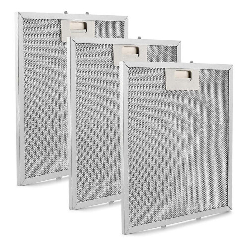 3-Pack W10169961A Range Hood Filter Φίλτρο κουκούλας από ανοξείδωτο ατσάλι για κουκούλες Jenn.Air Range