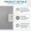 3-Pack W10169961A Range Hood Filter Φίλτρο κουκούλας από ανοξείδωτο ατσάλι για κουκούλες Jenn.Air Range 5
