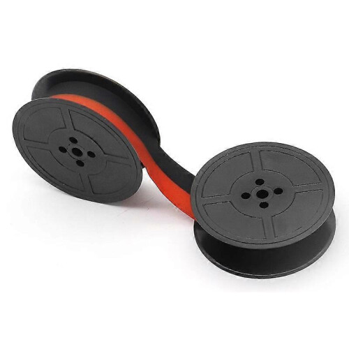2Pcs Κορδέλα Γραφομηχανής Twin Spool Typewriter Ribbon Κόκκινο και Μαύρο Twin Spool Replac