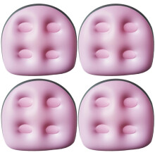 Inflatable Hot Tub Seat Set of 4, Waterproof NonSlip Spa Booster Cushion, Bright Pink PVC