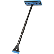 Car Snow Shovel with Ice Scraper, Telescopic Aluminum Pole, PaintSafe Snow Removal for SUV and Truck