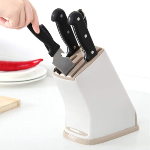 Kitchen Knife Holder with Multifunction Storage Rack and Fast Drain, SpaceSaving Knife Organizer 2