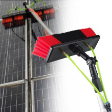 Window Cleaning Pole with 35cm Rotating Brush, 6M Telescopic Water Fed for Windows and Solar Panels