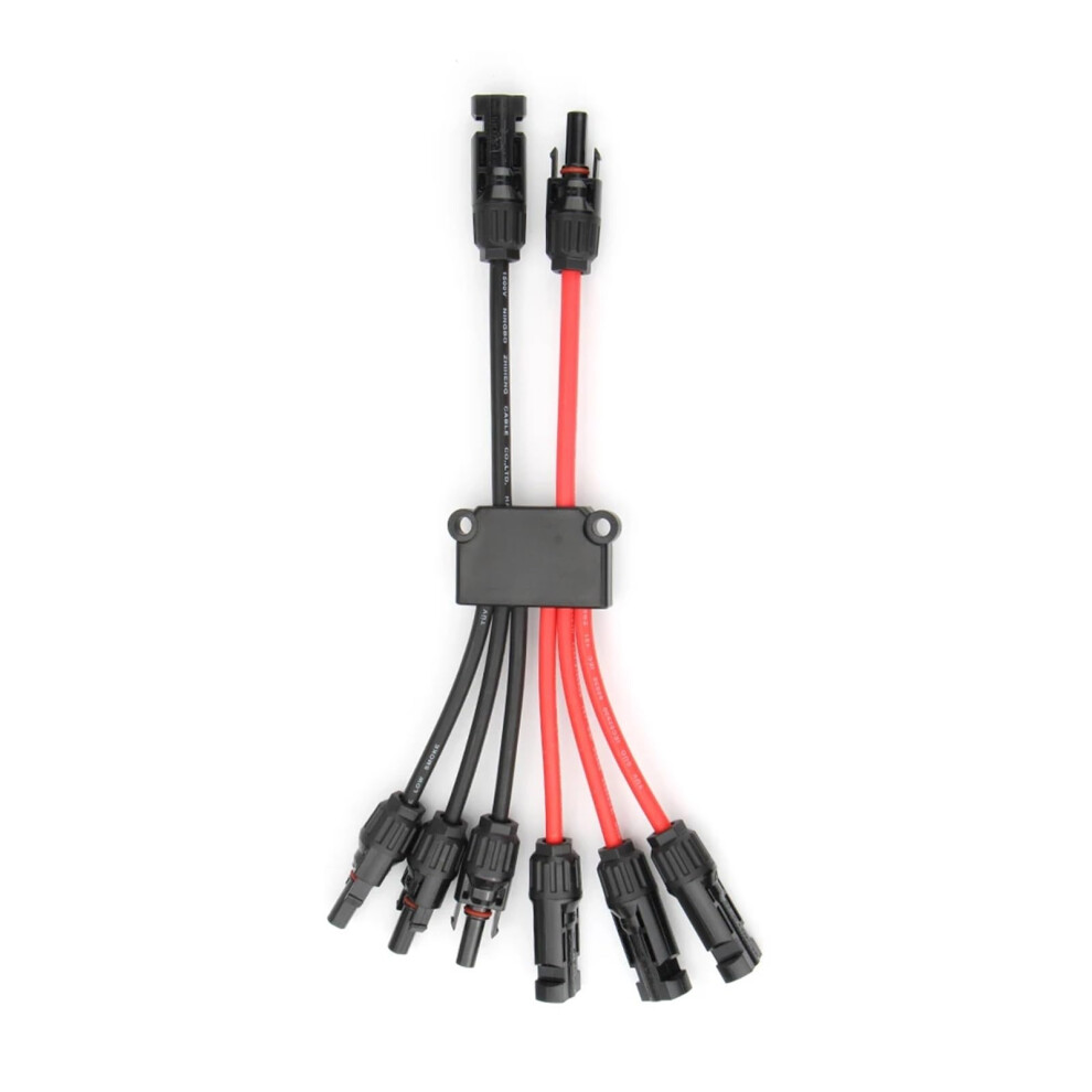 Solar Panel Combiner Box With Mc4 Connectors, 2 In 6 Out 10Awg Splitter For Boat And Rv 9113335293861
