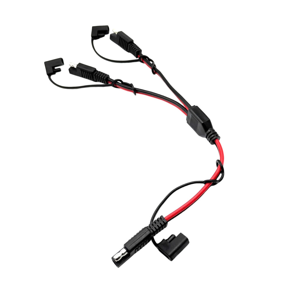 Sae Y Splitter Cable 14Awg Extension Dual Connector With Dust Caps For Solar Panel And Battery 9070919371653