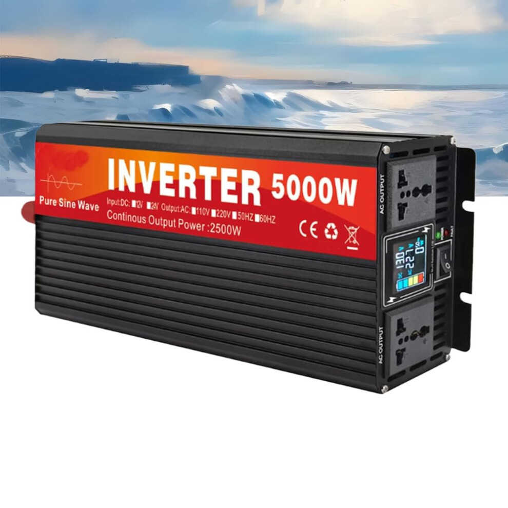 5000W Pure Sine Wave Inverter Dc 12V72v To 110V 220V Efficiency Offgrid Solar Converter For Home Rv Truck 9070919371738