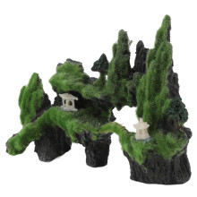 Decoración de acuario con rocalla musgosa - Adorno de resina