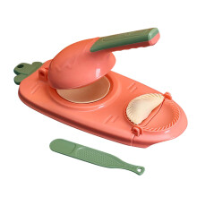 2 in 1 Dumpling Maker and Dough Press with Even Thickness Control, Durable Diecast Body, Pink