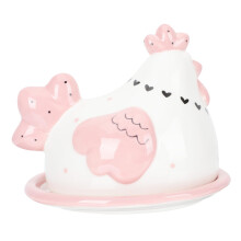 Ceramic Chicken Butter Dish Cute 3D Chick Design EasyClean Surface Kitchen Countertop Gift