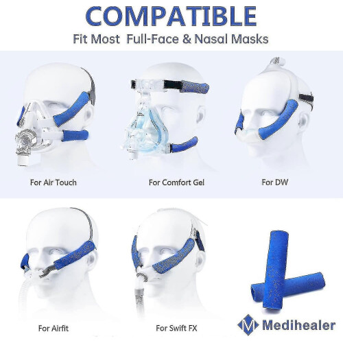 Caches de sangles CPAP en pack 8, couvercles universels et réutilisables pour les sangles 2