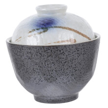 Japanese Ceramic Stew Pot with Lid, Heat Retaining Oven Safe Soup Bowl for Noodles and Stews