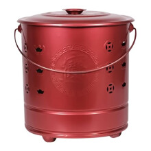 Burn Barrel with Lid, Stainless Steel Garden Incinerator Can for Yard Waste, HeatResistant Design